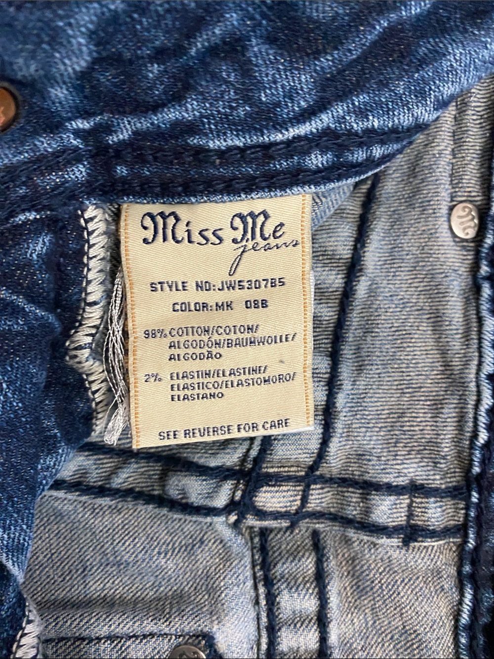 Miss Me Women's Light Blue Bootcut Jeans with Faded Detailing - Picture 4 of 11
